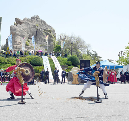 수군교대식 무예시범모습