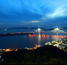 다도해와 목포대교 야경